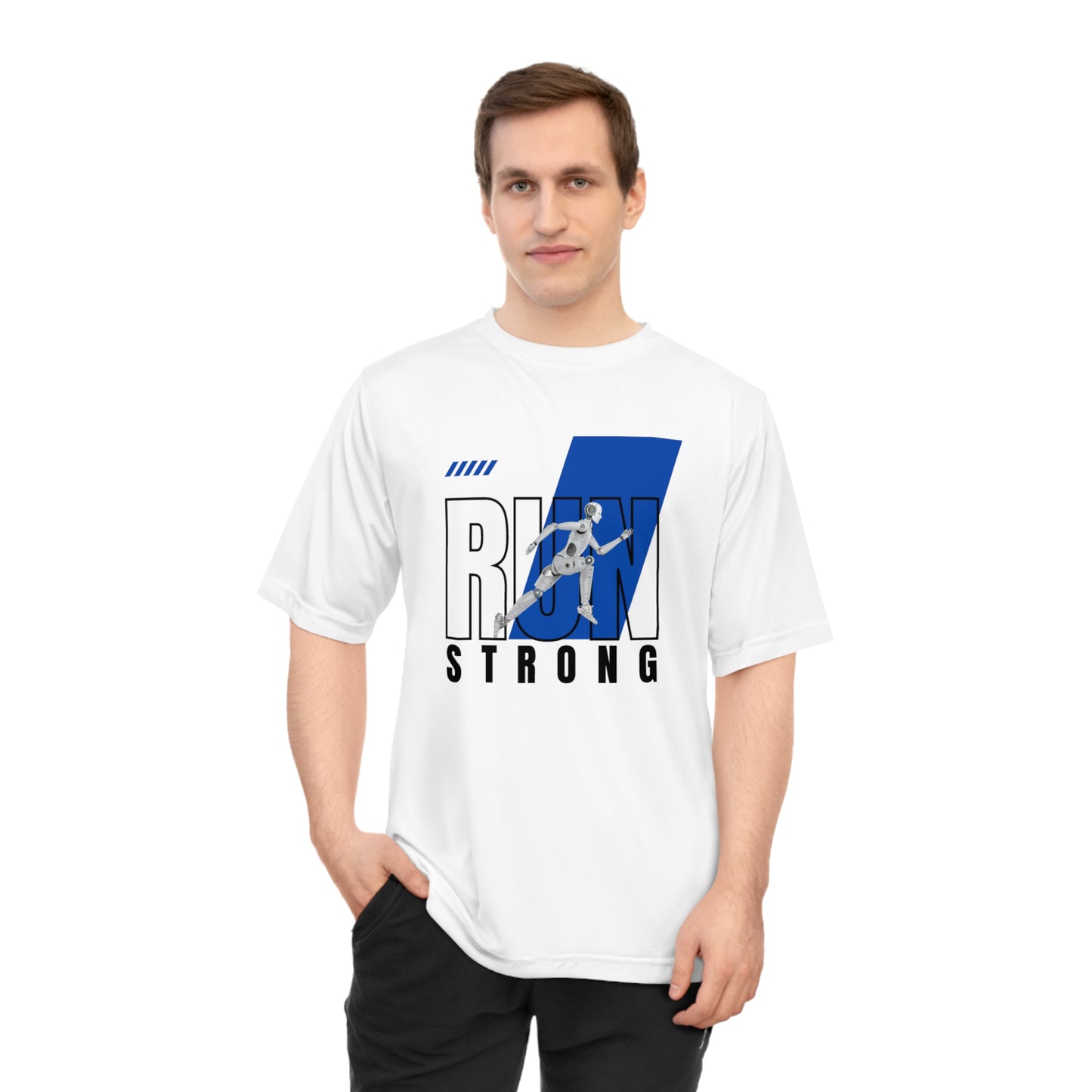 "Run Strong" Performance Unisex T-Shirt