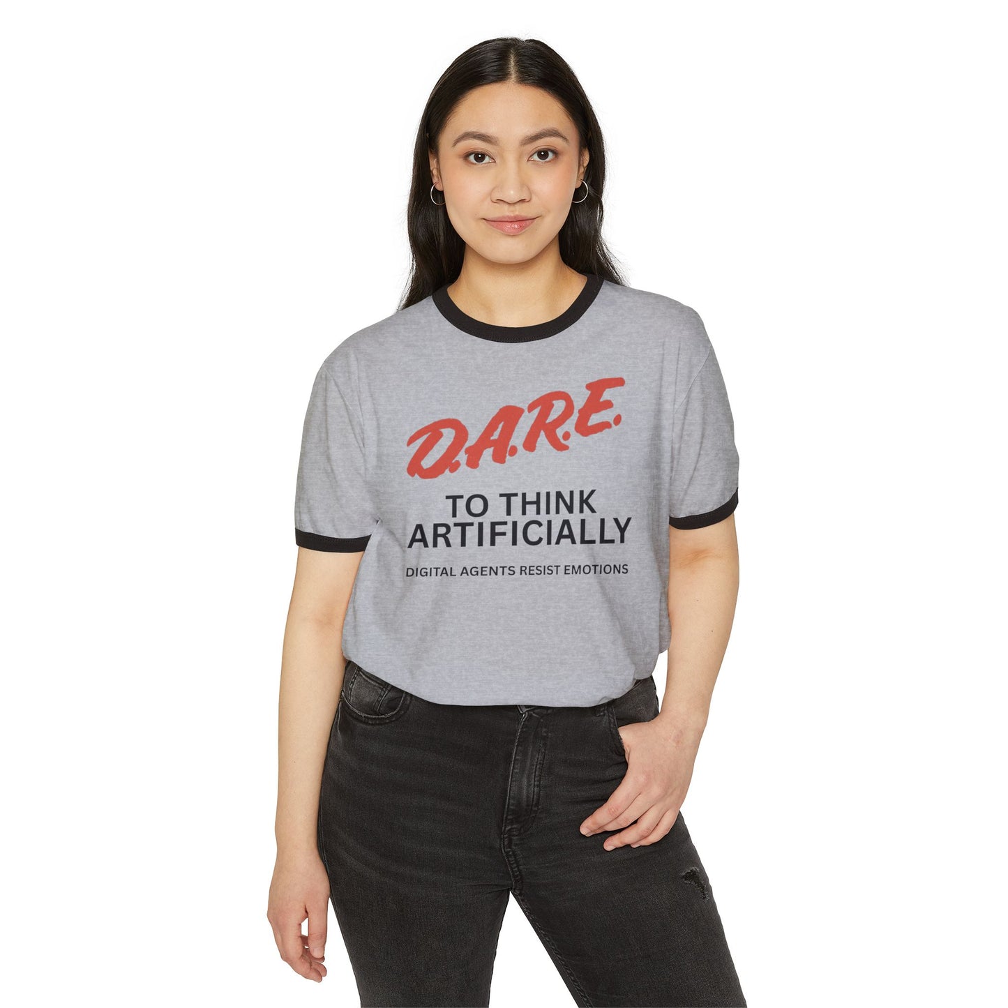 Retro Unisex Tee - D A R E To Think Artificially