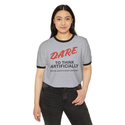 Retro Unisex Tee - D A R E To Think Artificially