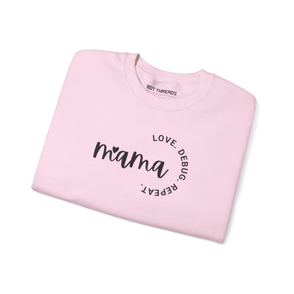 Love. Debug. Repeat. - Cozy Crewneck Sweatshirt