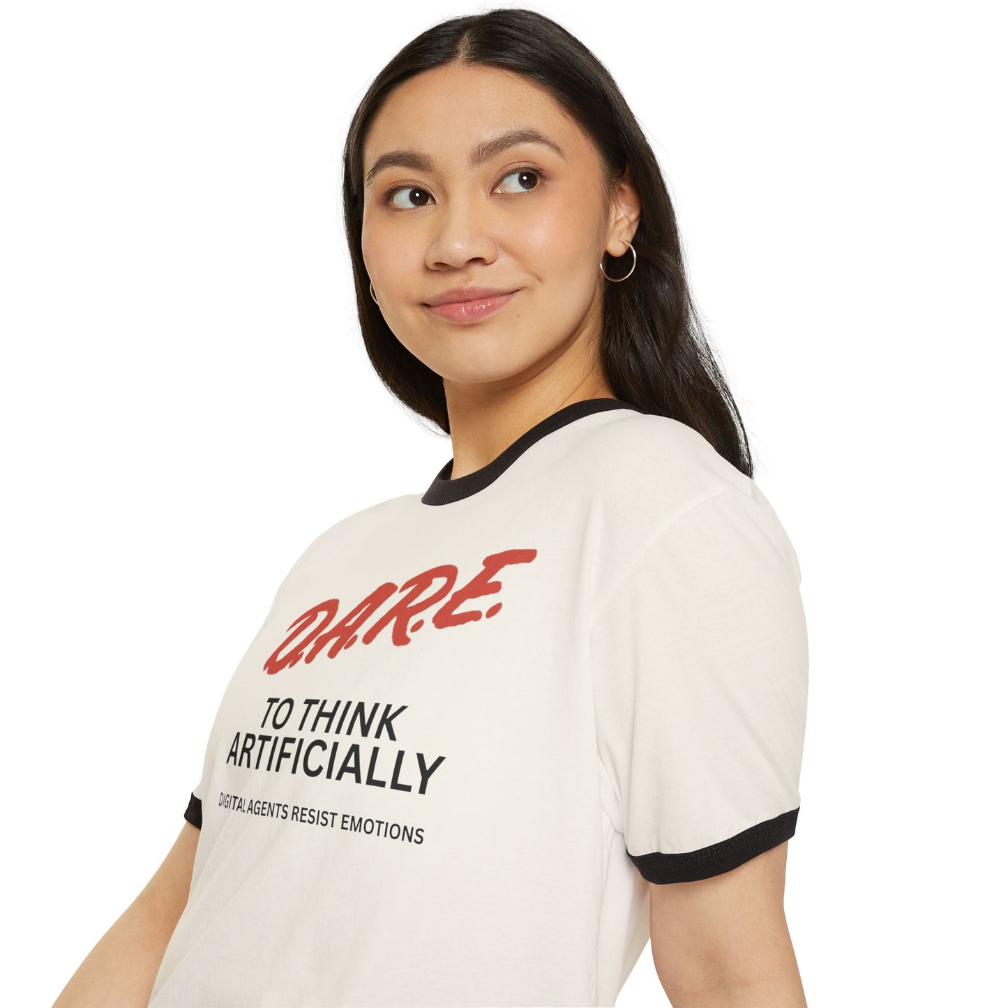 Retro Unisex Tee - D A R E To Think Artificially