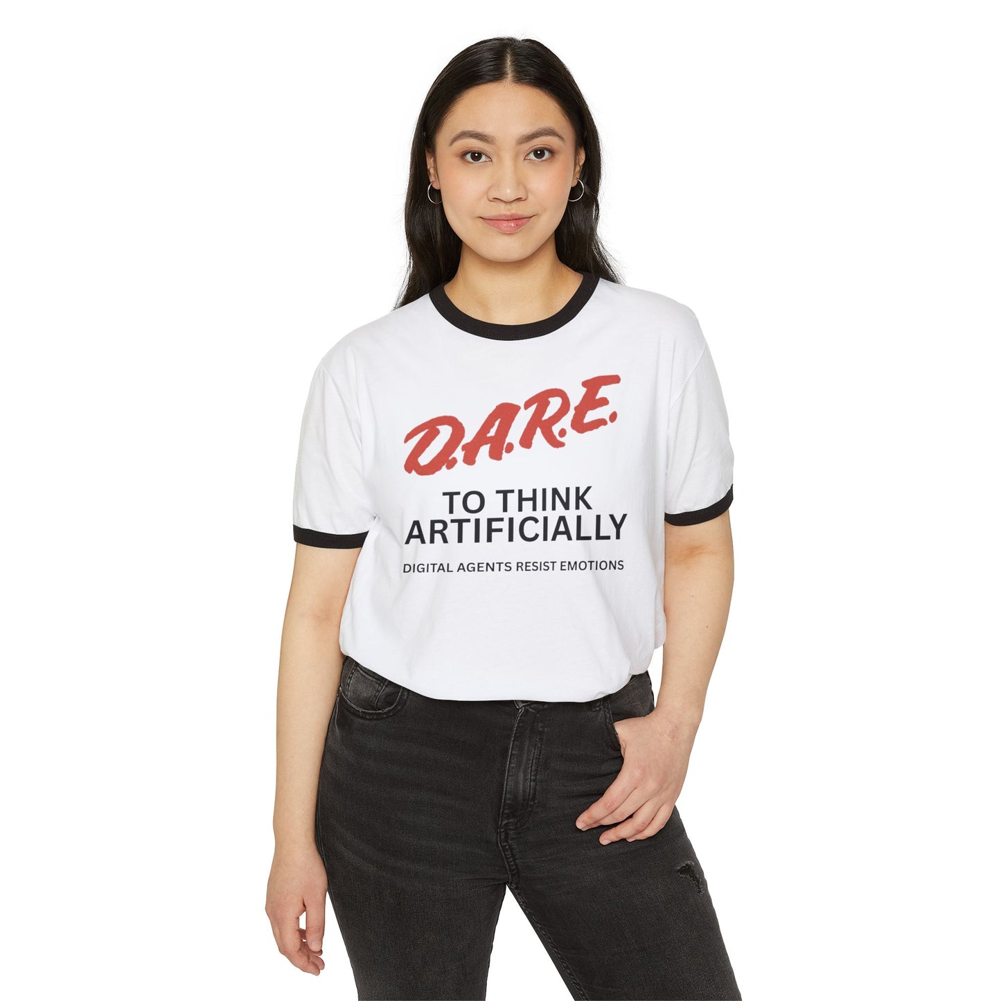 Retro Unisex Tee - D A R E To Think Artificially