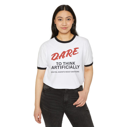 Retro Unisex Tee - D A R E To Think Artificially