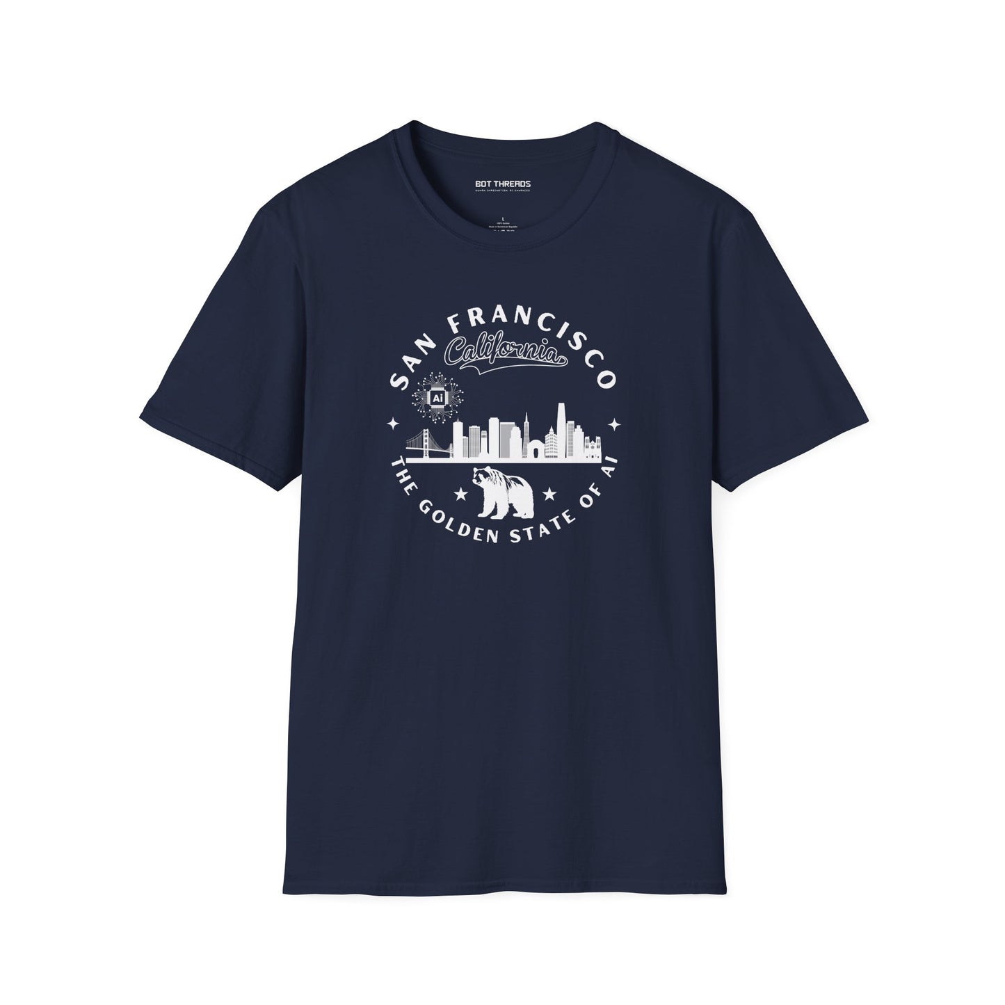 San Francisco CA The Golden State of AI - Unisex Softstyle Tee