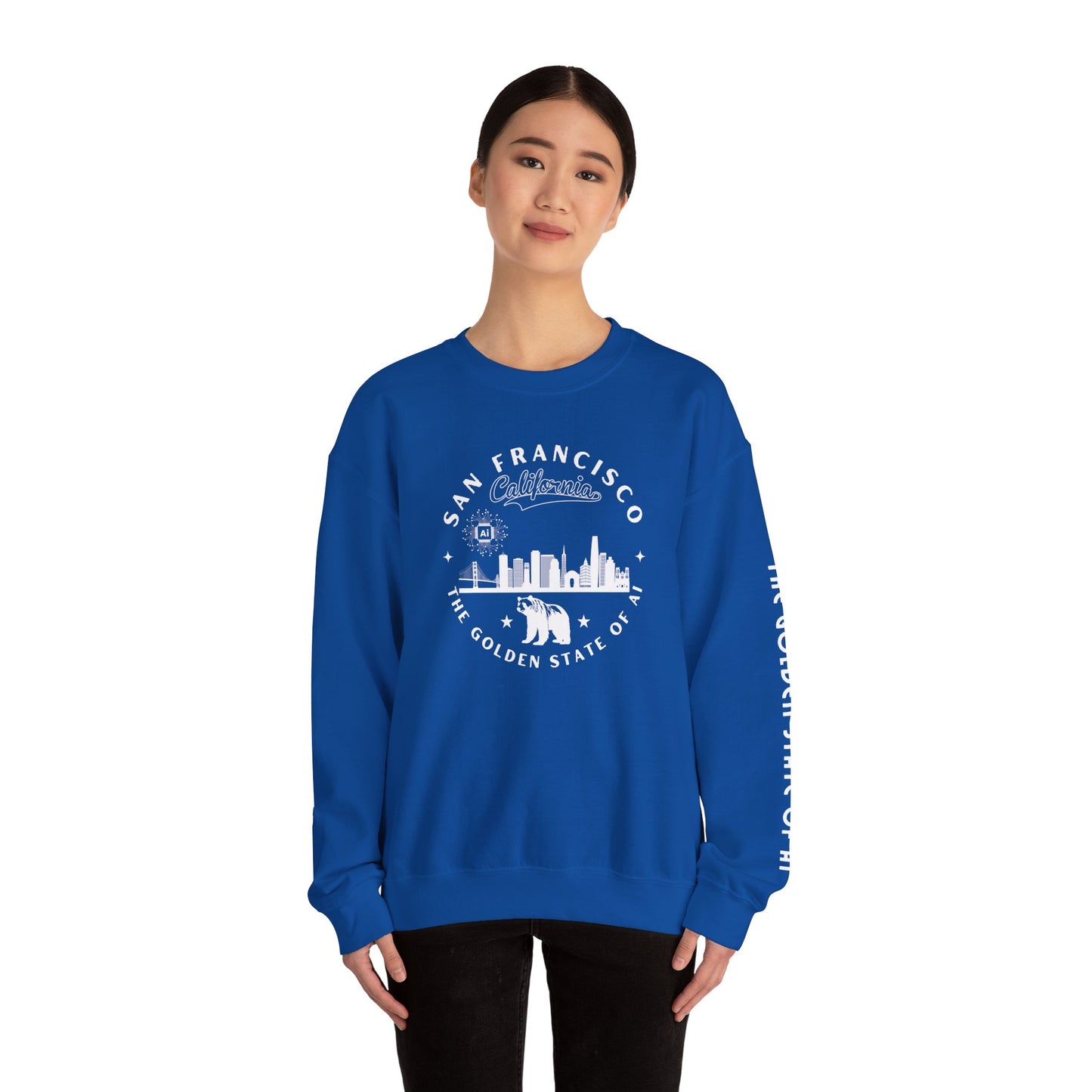 San Francisco CA The Golden State of AI - Crewneck Unisex Sweatshirt