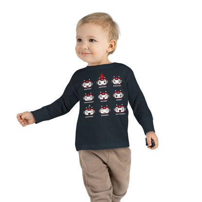Toddler Robot Emotions Long Sleeve Tee