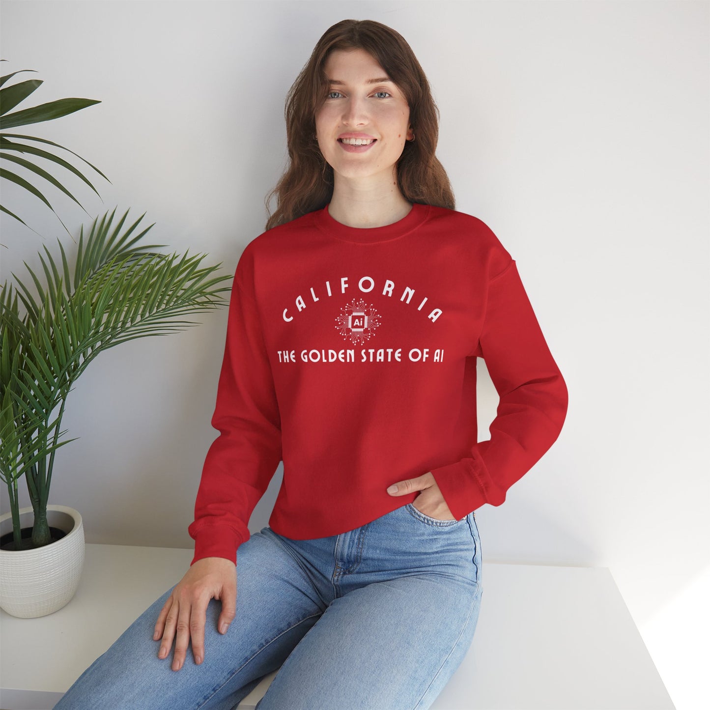 California The Golden State of AI - Crewneck Sweatshirt
