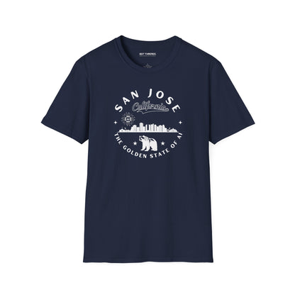 San Jose CA The Golden State of AI - Unisex Softstyle Tee