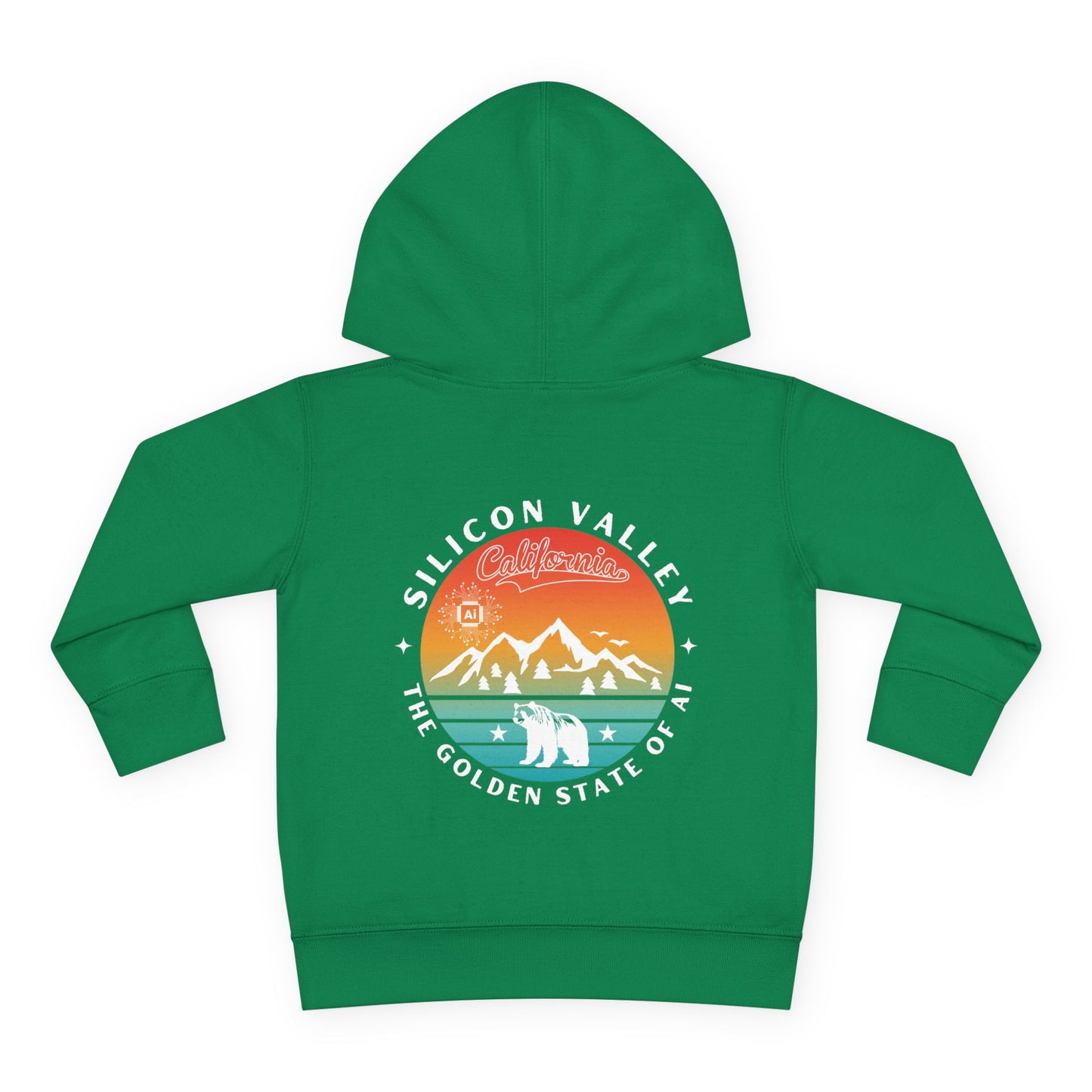 Silicon Valley CA The Golden State of AI - Toddler Tech Themed Hoodie