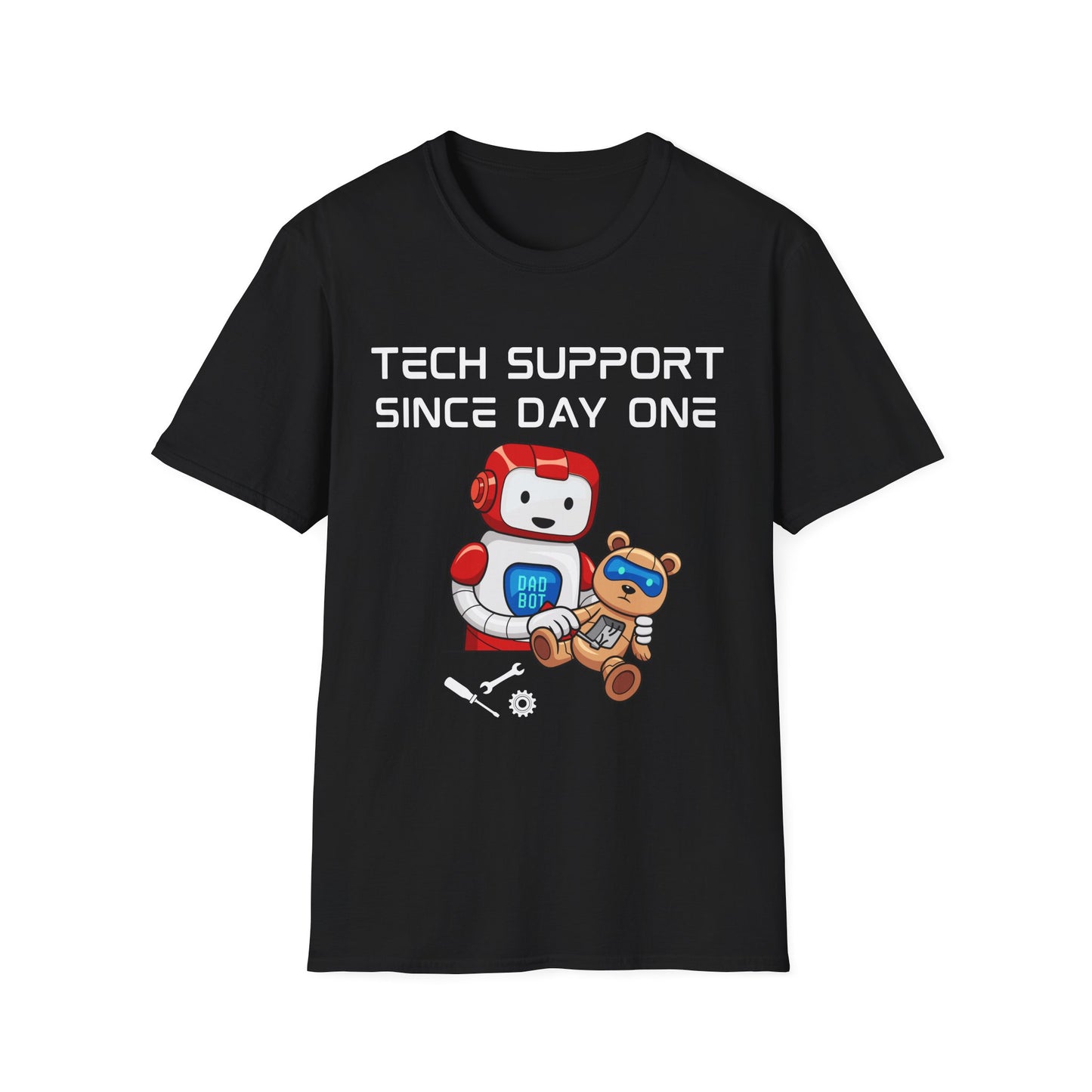 Tech Support DADBot Design - Unisex Softstyle T-Shirt