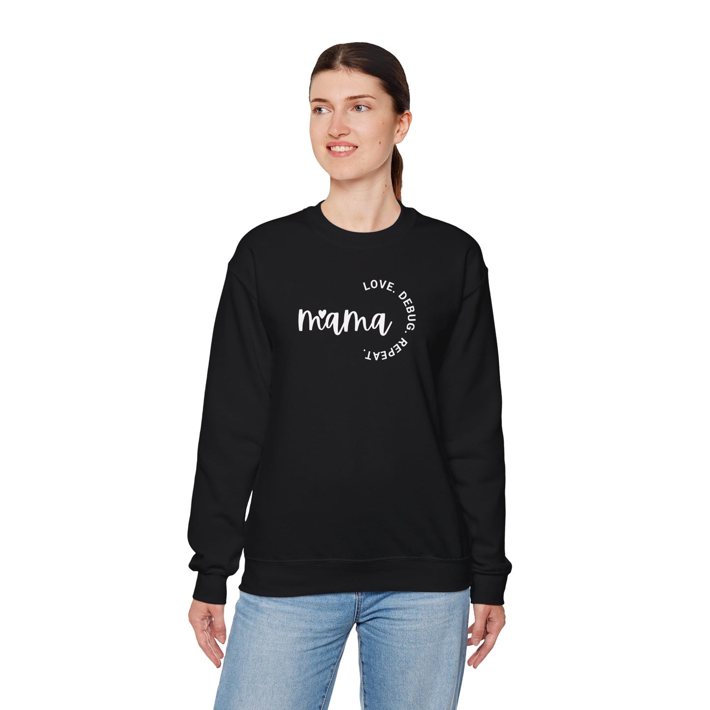 Love. Debug. Repeat. - Cozy Crewneck Sweatshirt