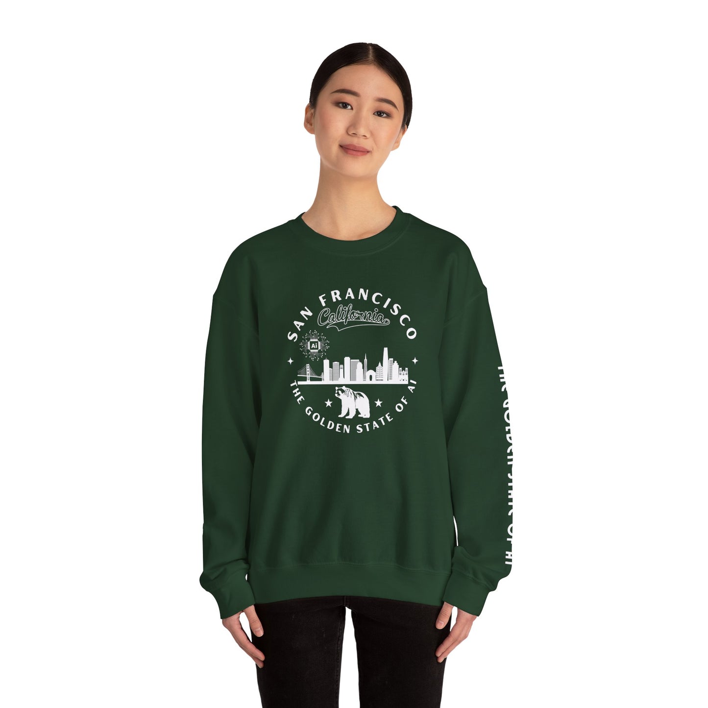 San Francisco CA The Golden State of AI - Crewneck Unisex Sweatshirt