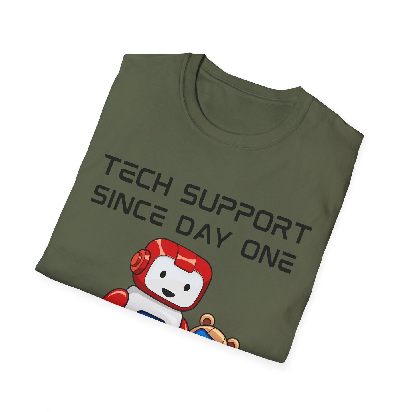 Tech Support DADBot Design - Unisex Softstyle T-Shirt