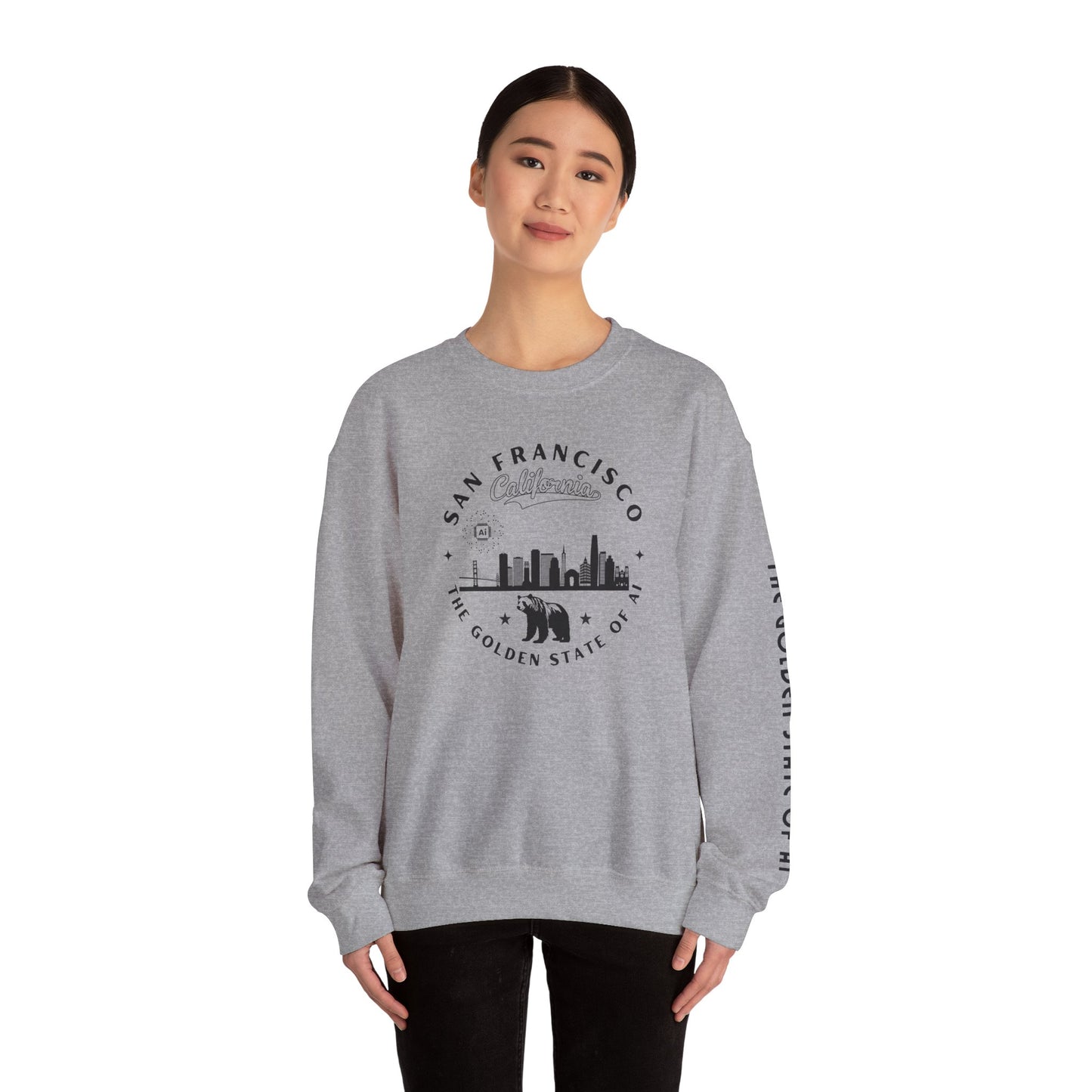 San Francisco CA The Golden State of AI - Crewneck Unisex Sweatshirt