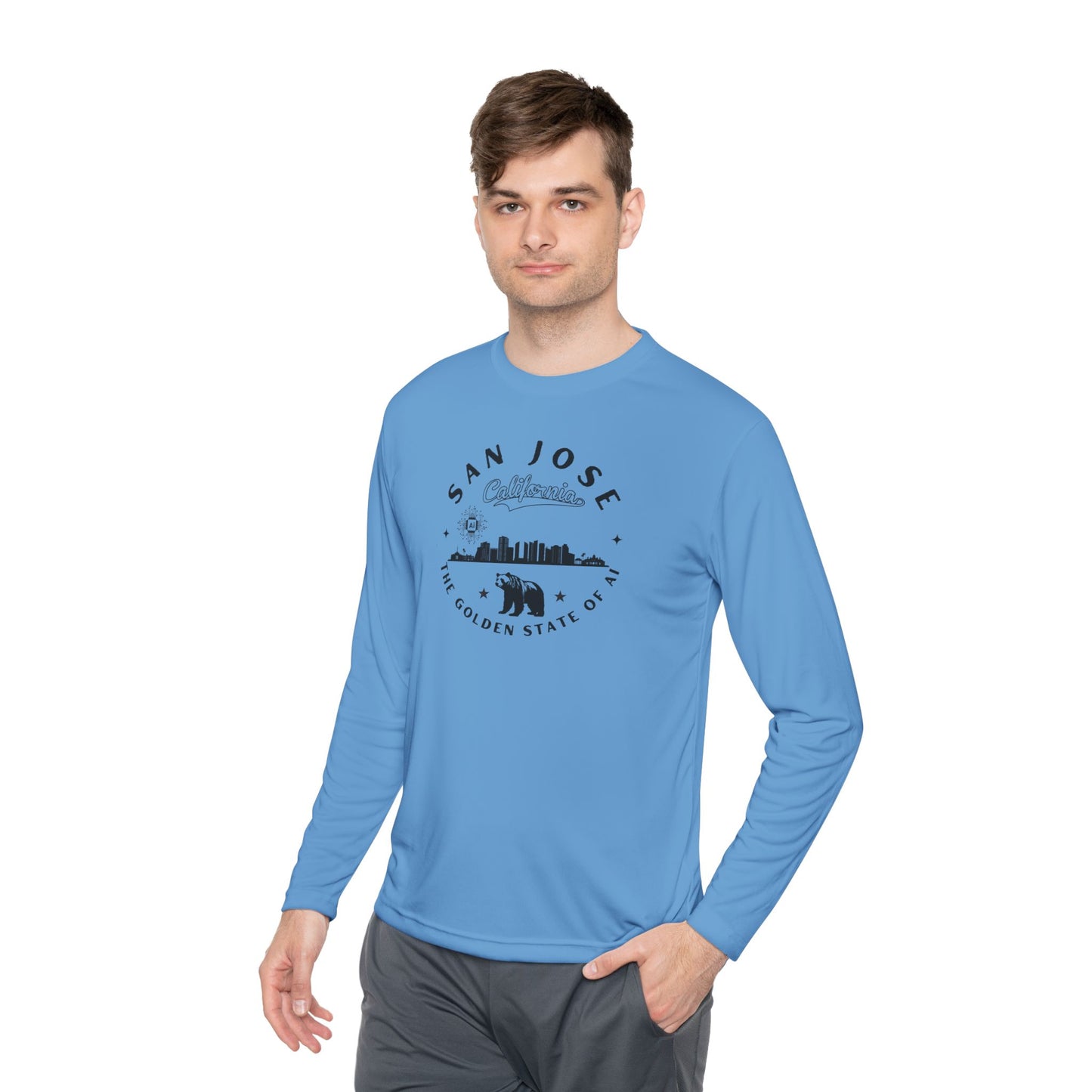 San Jose CA The Golden State of AI - Unisex Long Sleeve Tee