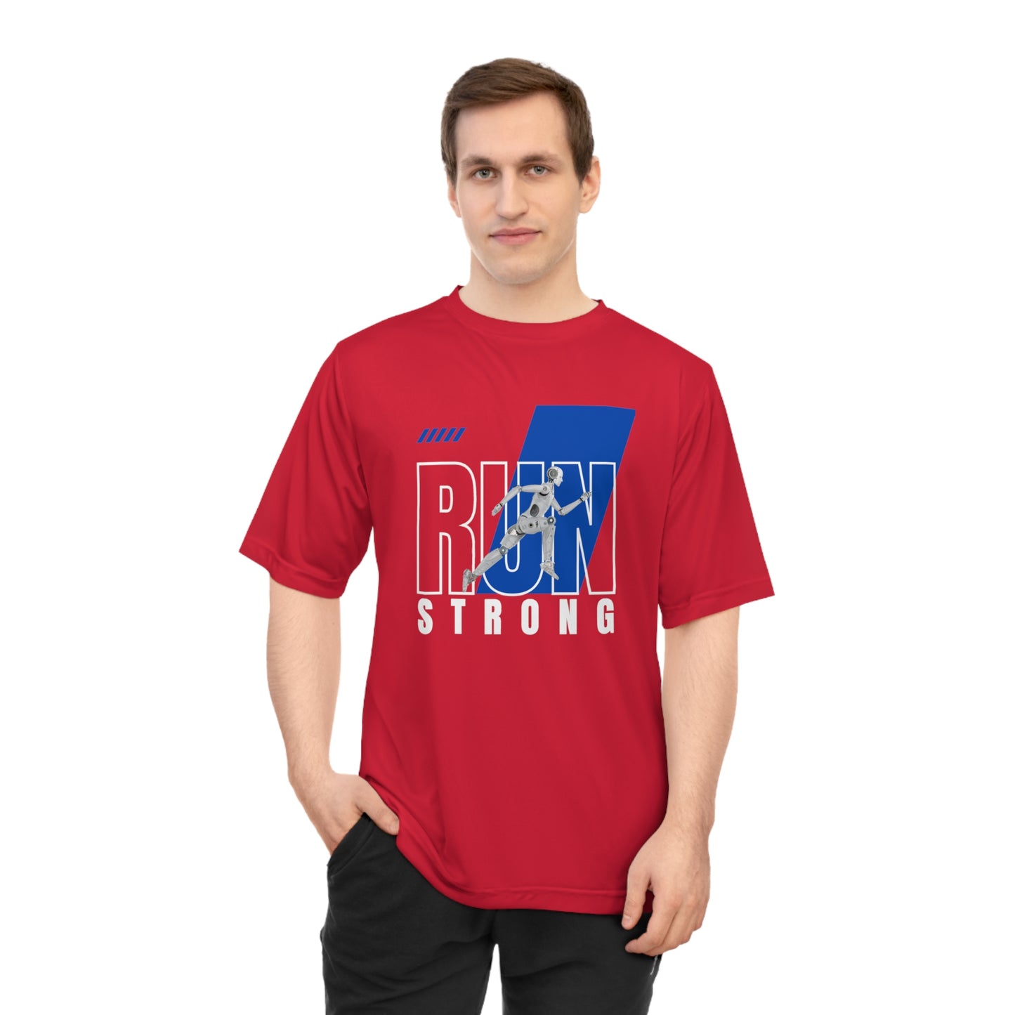 "Run Strong" Performance Unisex T-Shirt