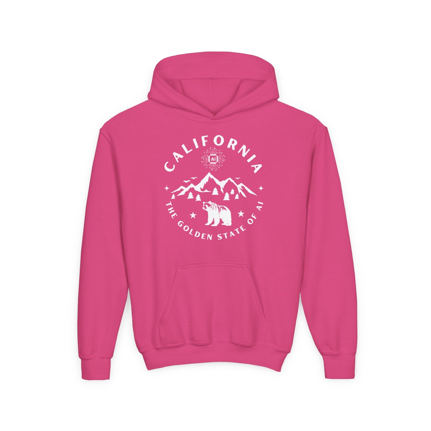 California The Golden State of AI Youth Hoodie