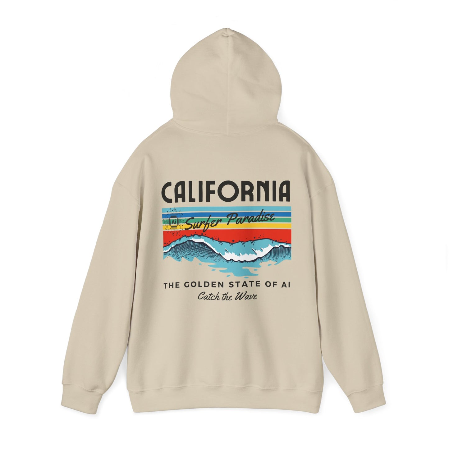 Catch the Wave CA The Golden State of AI - Perfect for AI Tech Beach Lovers & Adventure Seekers