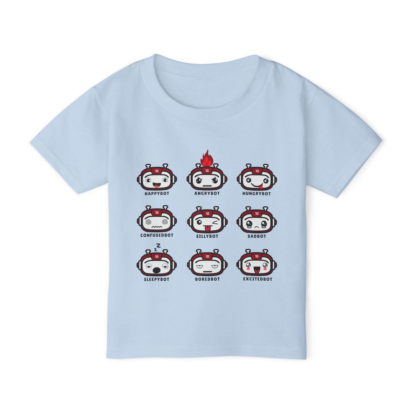 Toddler Robot Emotions Short Sleeve Tee