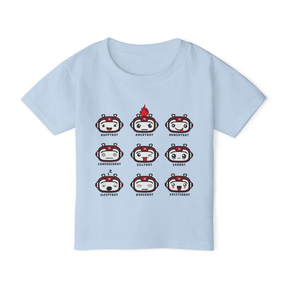 Toddler Robot Emotions Short Sleeve Tee