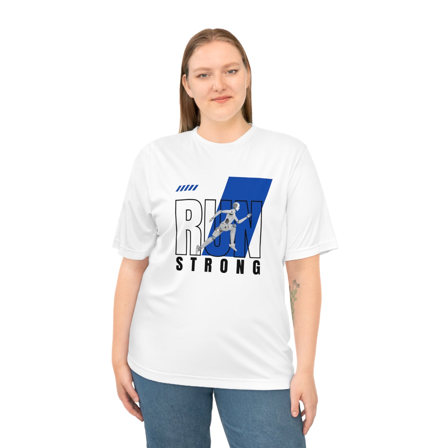 "Run Strong" Performance Unisex T-Shirt