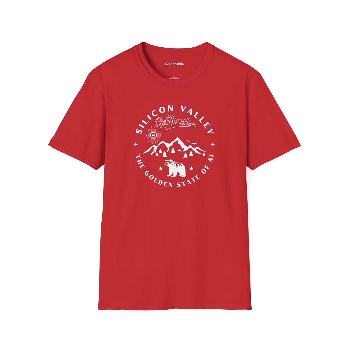 Silicon Valley CA The Golden State of AI - Unisex Softstyle Tee