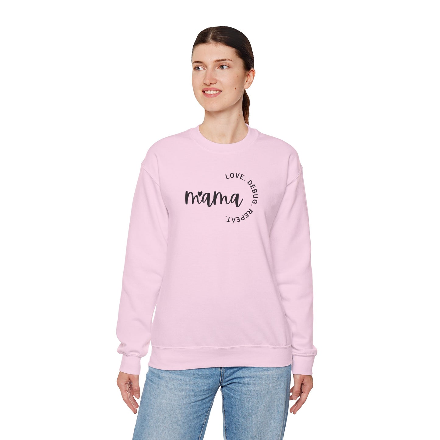 Love. Debug. Repeat. - Cozy Crewneck Sweatshirt