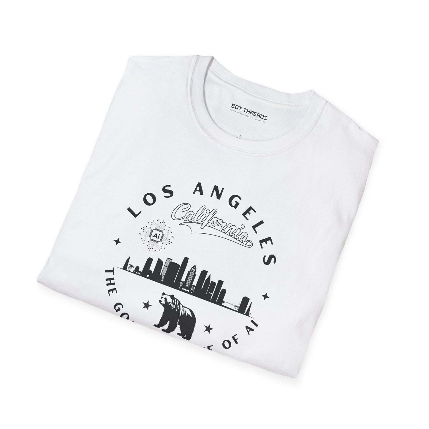 Los Angeles CA The Golden State of AI - Unisex Softstyle Tee