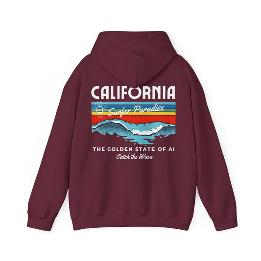 Catch the Wave CA The Golden State of AI - Perfect for AI Tech Beach Lovers & Adventure Seekers