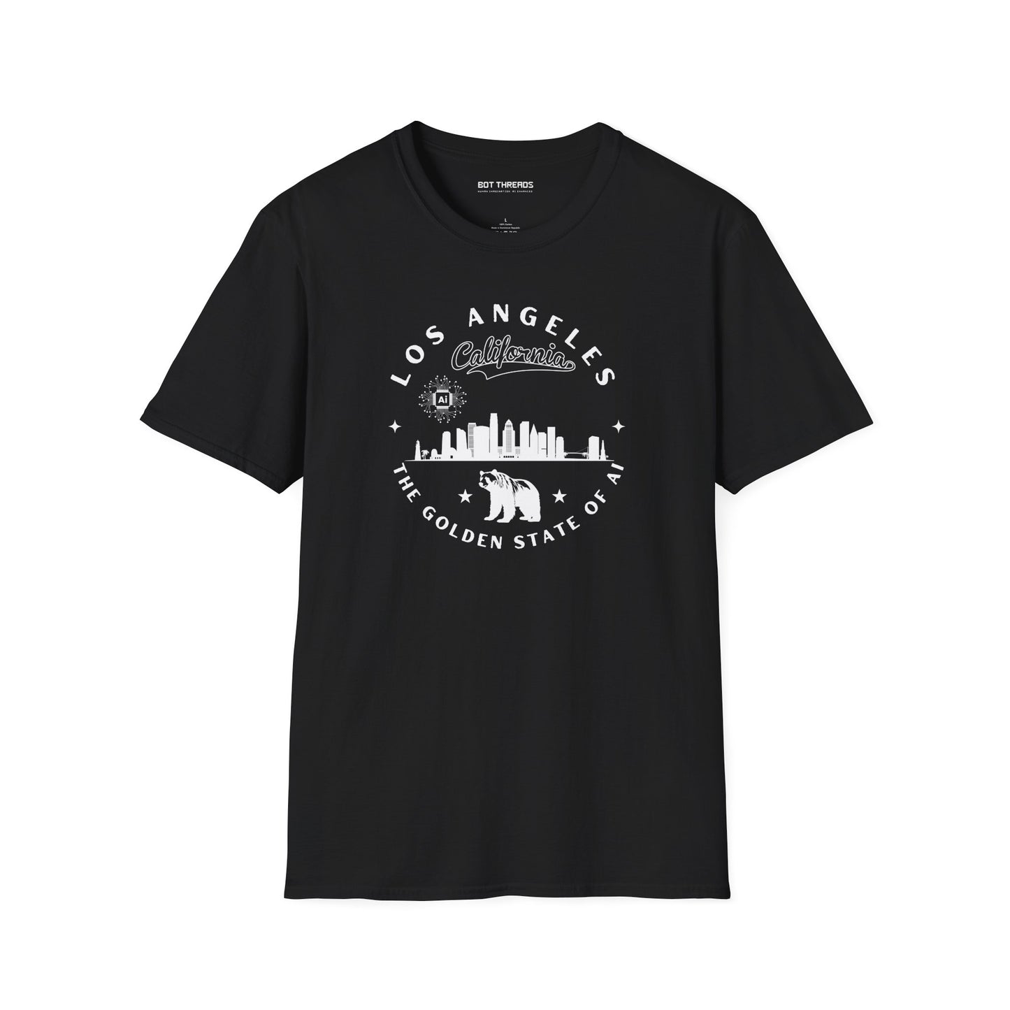 Los Angeles CA The Golden State of AI - Unisex Softstyle Tee