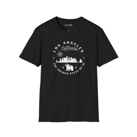 Los Angeles CA The Golden State of AI - Unisex Softstyle Tee