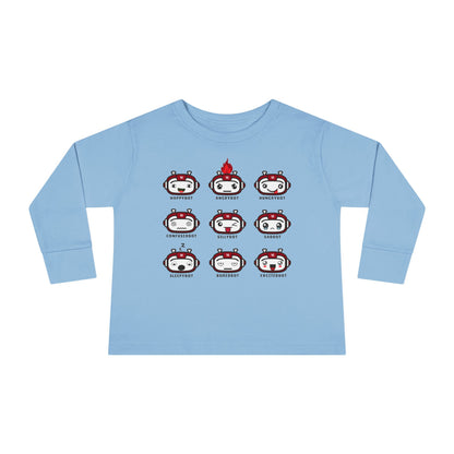 Toddler Robot Emotions Long Sleeve Tee