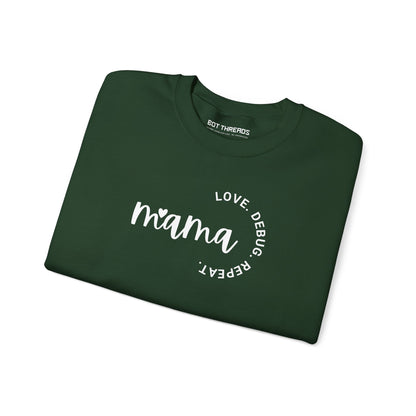 Love. Debug. Repeat. - Cozy Crewneck Sweatshirt