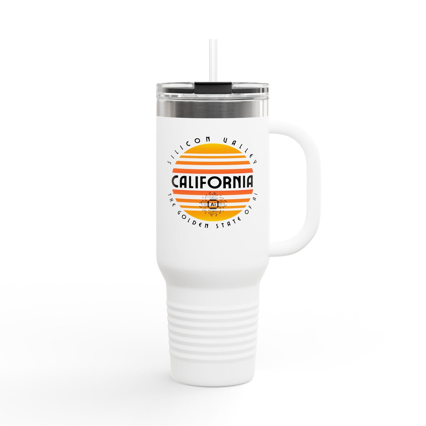 Silicon Valley CA The Golden State of AI - Travel Mug - 40oz with Straw