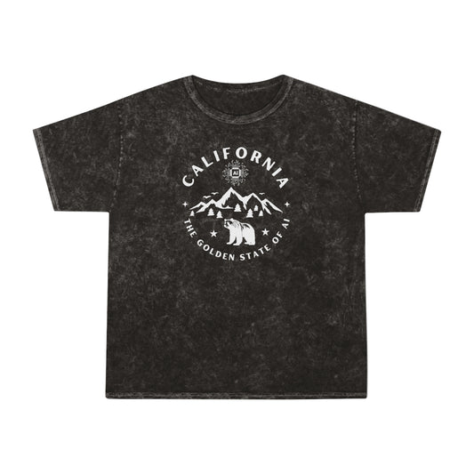 California The Golden State of AI, Mineral Wash T-Shirt