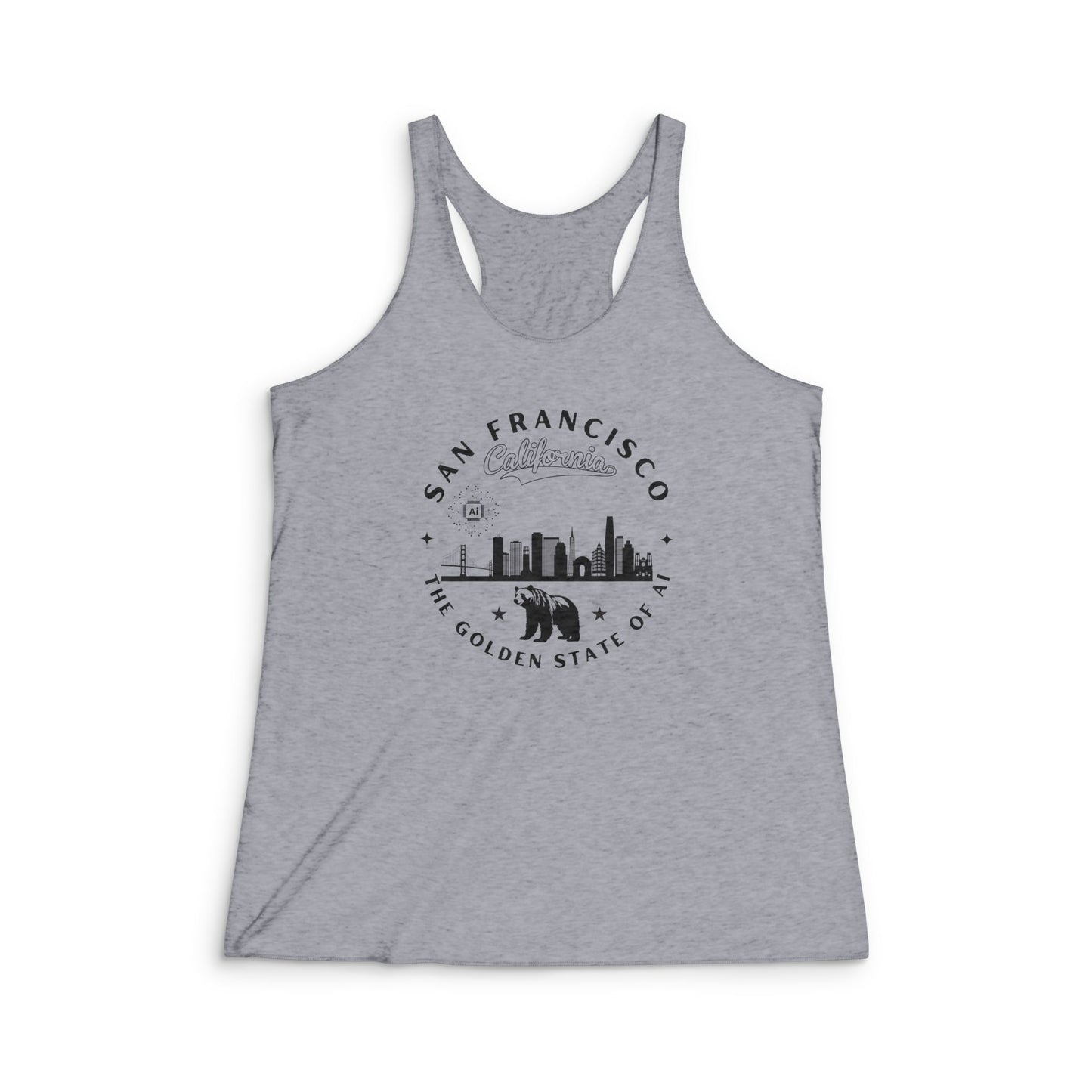 SF CA The Golden State of AI - Racerback Tank