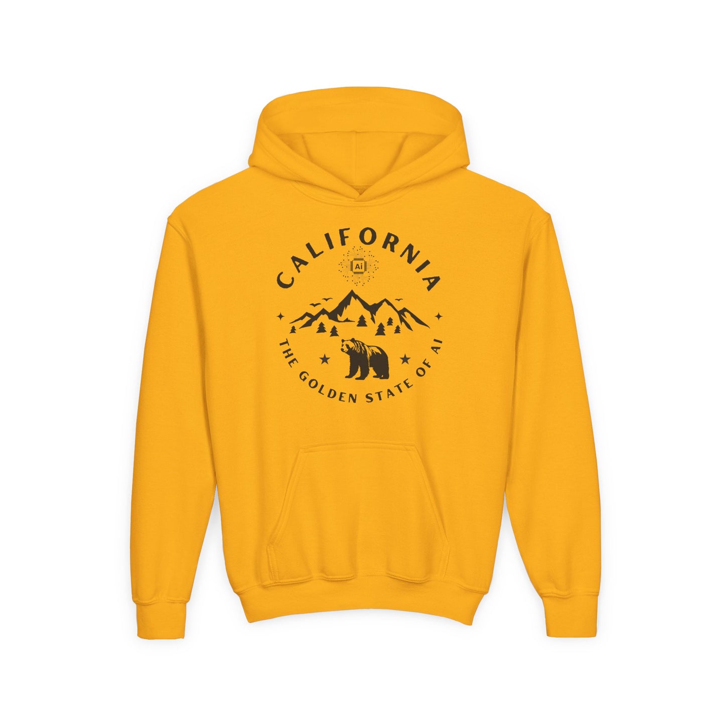California The Golden State of AI Youth Hoodie
