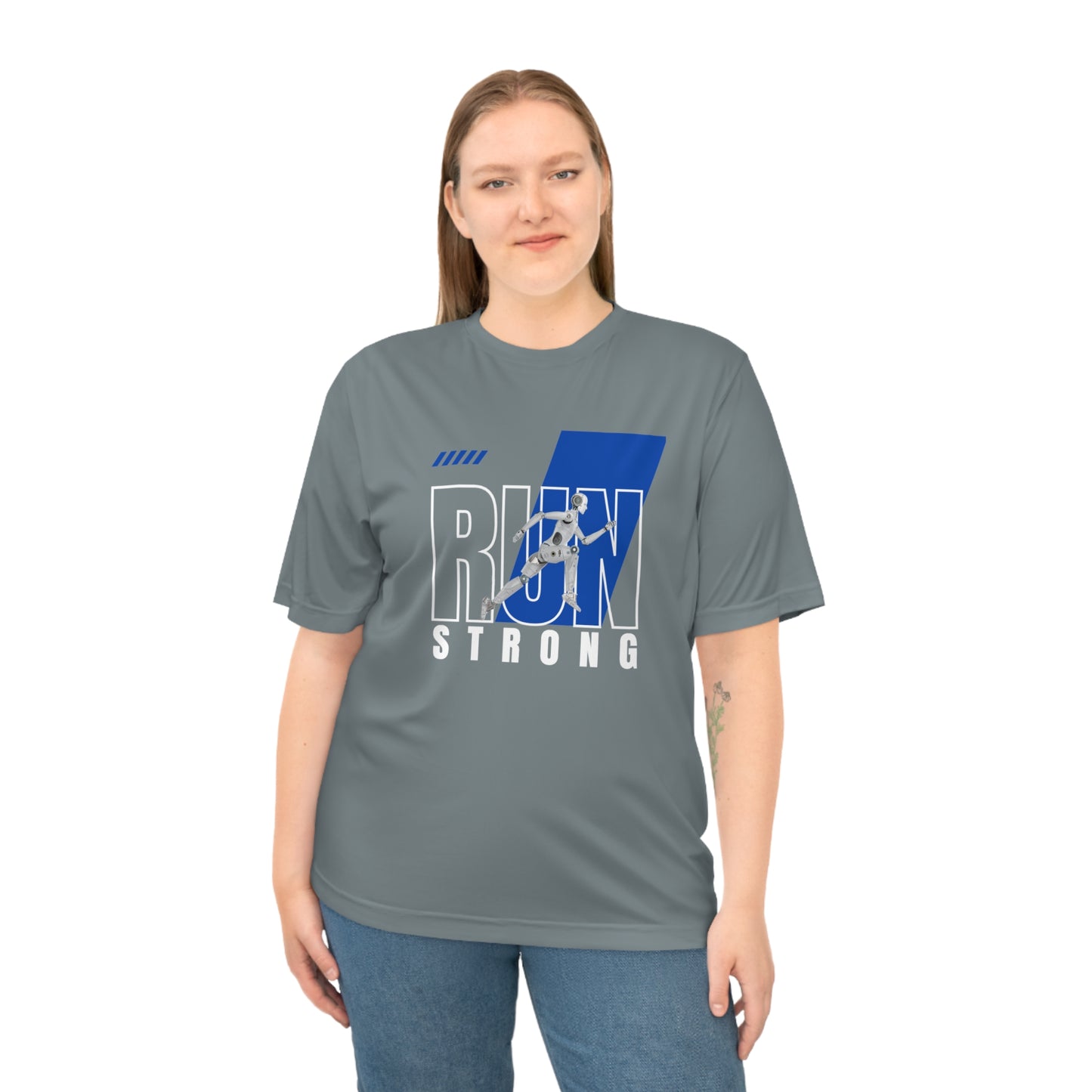 "Run Strong" Performance Unisex T-Shirt