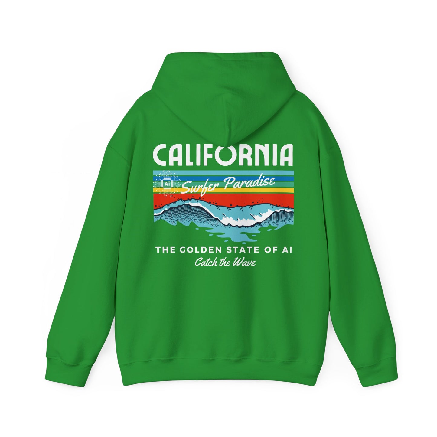 Catch the Wave CA The Golden State of AI - Perfect for AI Tech Beach Lovers & Adventure Seekers