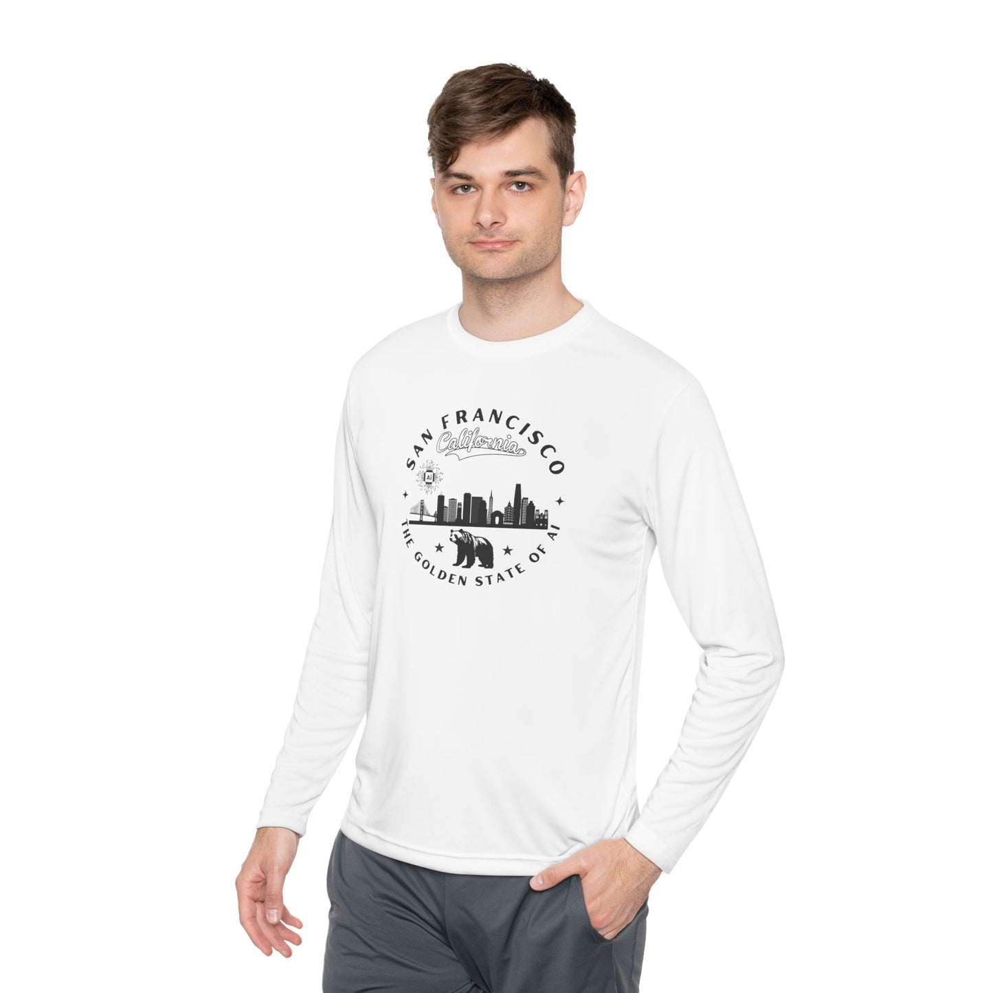 San Francisco CA The Golden State of AI - Unisex Long Sleeve Tee