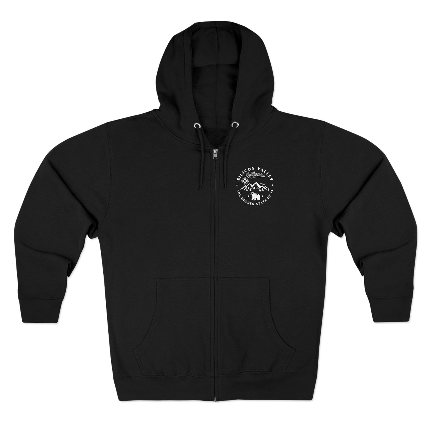 Silicon Valley CA The Golden State of AI - Unisex Zip Hoodie