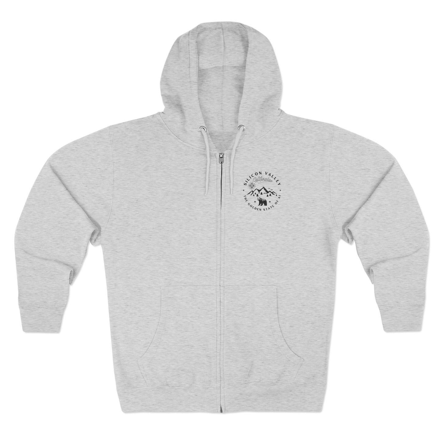 Silicon Valley CA The Golden State of AI - Unisex Zip Hoodie