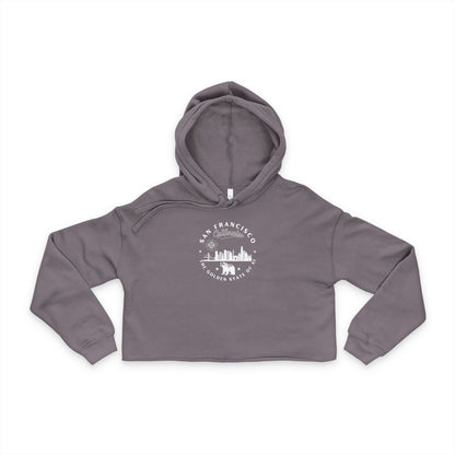 San Francisco CA The Golden State of AI - Women Cropped Hoodie