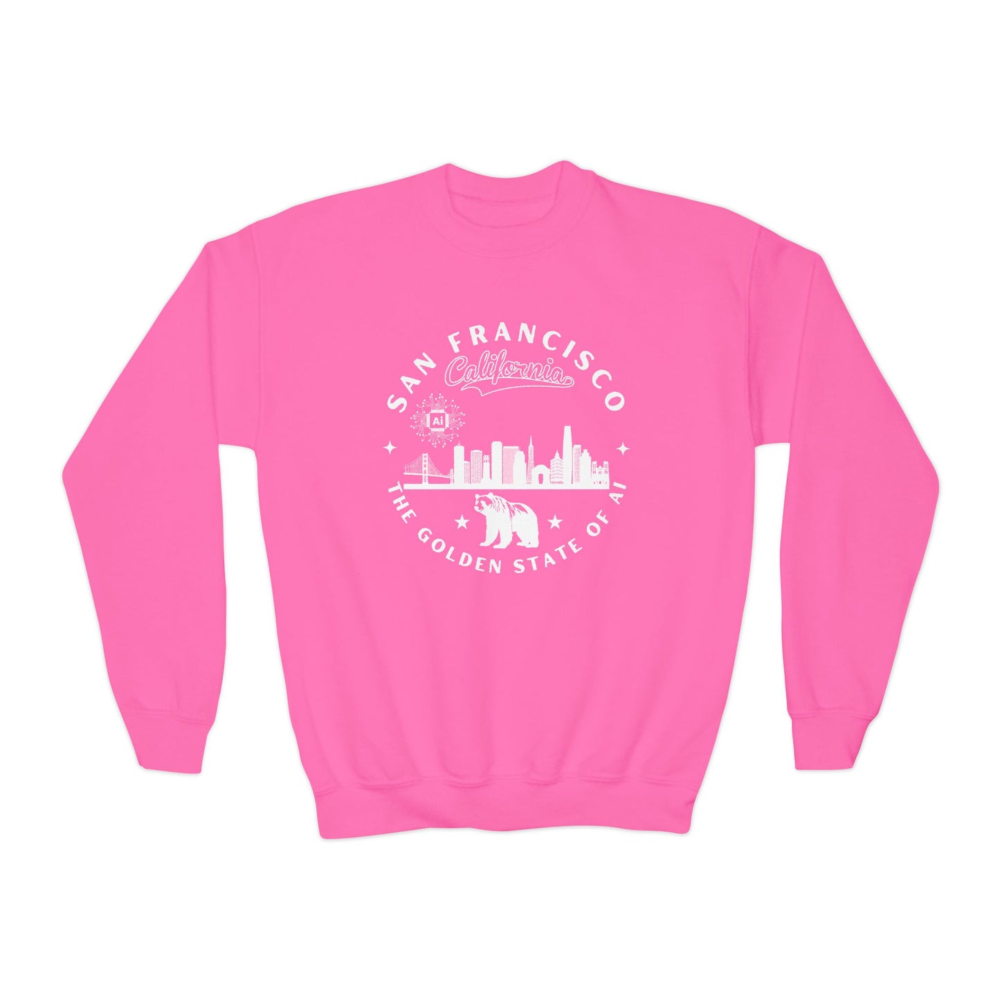 San Francisco CA The Golden State of AI Youth Crewneck