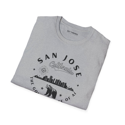 San Jose CA The Golden State of AI - Unisex Softstyle Tee