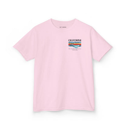 Catch the Wave CA Golden State of AI Themed Kids Heavy Cotton Tee