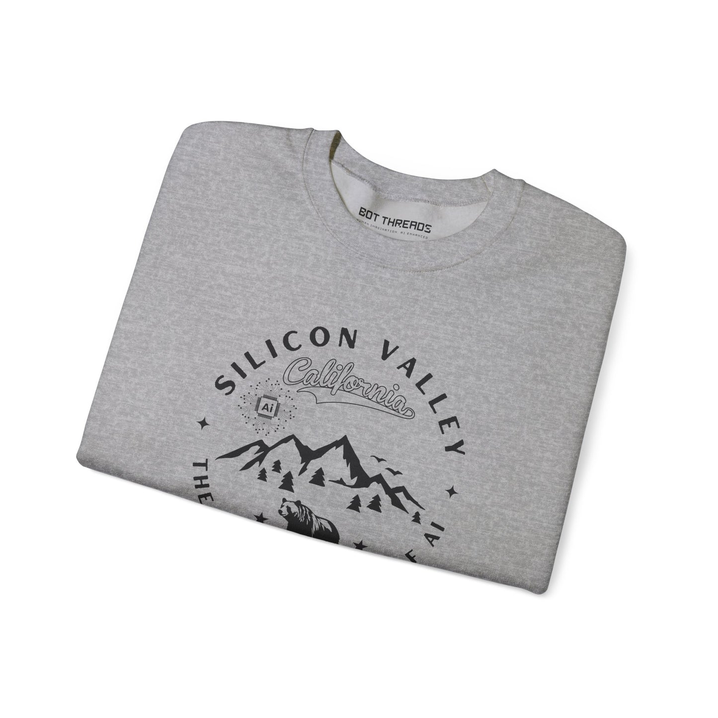 Silicon Valley CA The Golden State of AI - Crewneck Unisex Sweatshirt