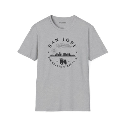 San Jose CA The Golden State of AI - Unisex Softstyle Tee