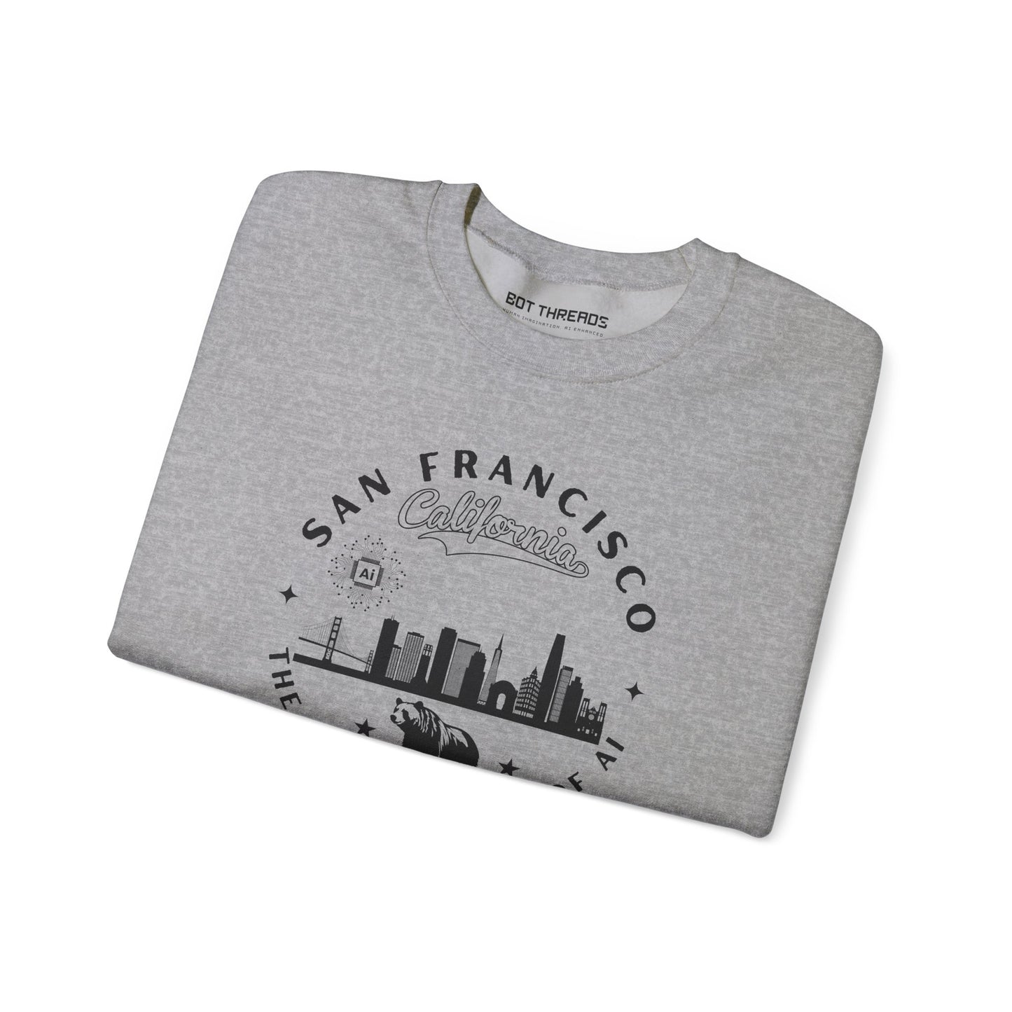 San Francisco CA The Golden State of AI - Crewneck Unisex Sweatshirt