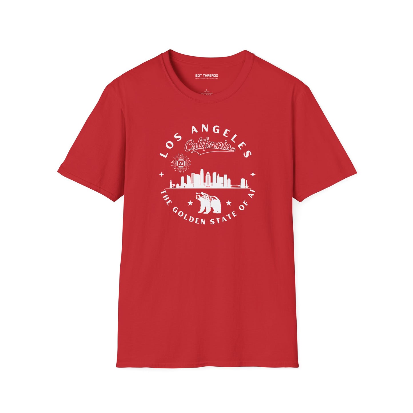 Los Angeles CA The Golden State of AI - Unisex Softstyle Tee